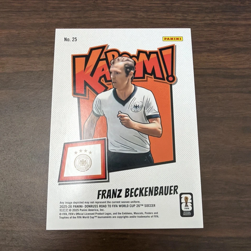 Franz Beckenbauer 2025-26 Donruss Road to FIFA World Cup KABOOM OVERSIZED/JUMBO