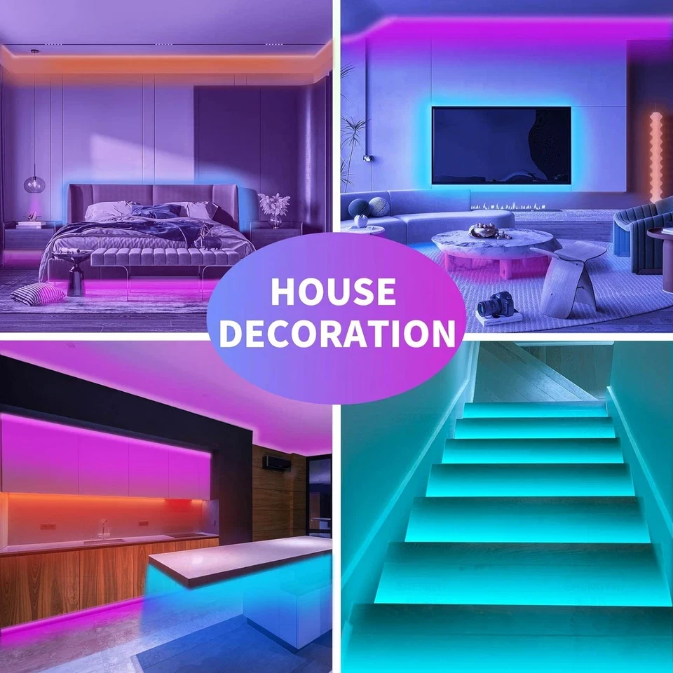 100Ft Led Strip Lights Color Changing Bluetooth Led Lights RGB Music